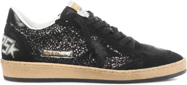 Golden Goose Zwarte Glitter Ballstar Sneaker Black Dames