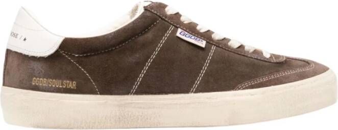 Golden Goose Soul Star Suede Lage Top Sneakers Brown Heren