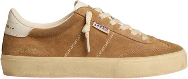 Golden Goose Soul-star Suède Sneakers Tabak Wit Melk