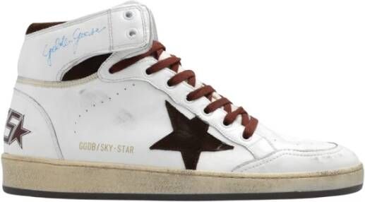 Golden Goose Sky-Star Nappa Leren Sneakers White Heren