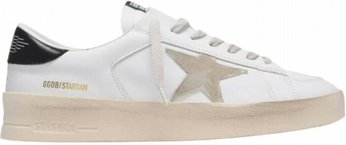 Golden Goose Verbeter je sneaker game met 10220 White Ice Black Stardan Leren Bovenwerk Suède Ster Glanzende Leren Hak Sneakers White Heren