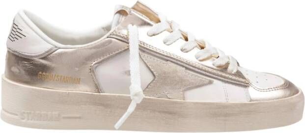 Golden Goose Stardan Leren Sneakers Wit Platina