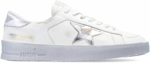 Golden Goose Witte Leren Sneakers met Metallic Ster White