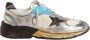 Golden Goose Mesh hardloopschoenen met leren details - Thumbnail 1