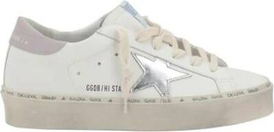 Golden Goose Low-Top Sneakers Hi Star White Silver Lillac in poeder roze