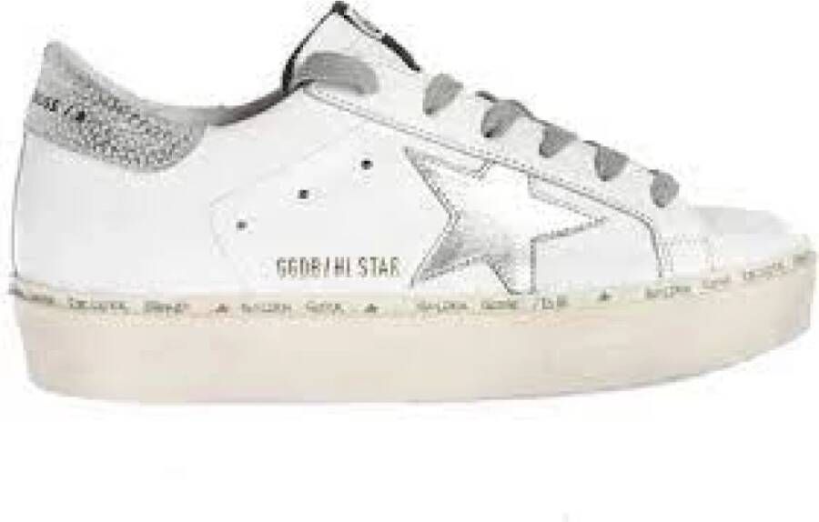 Golden Goose Contrasterende Veterschoenen Hi Star Sneakers White Dames