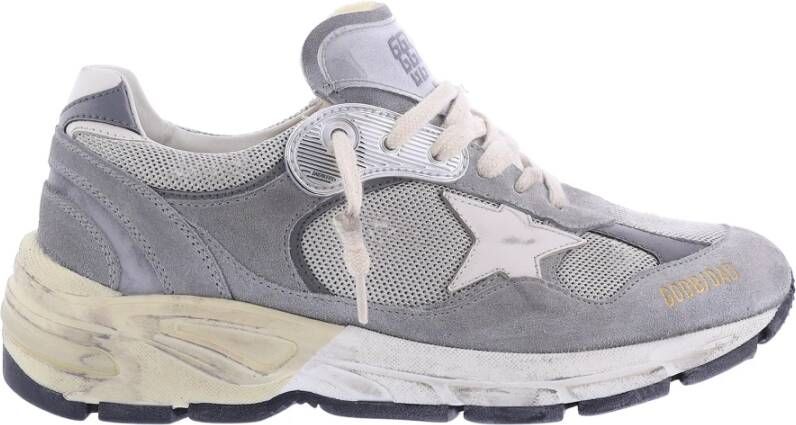 Golden Goose Hardlopende Vader Net Bovenwerk Suède Neus en Spoorleer Ster Gray