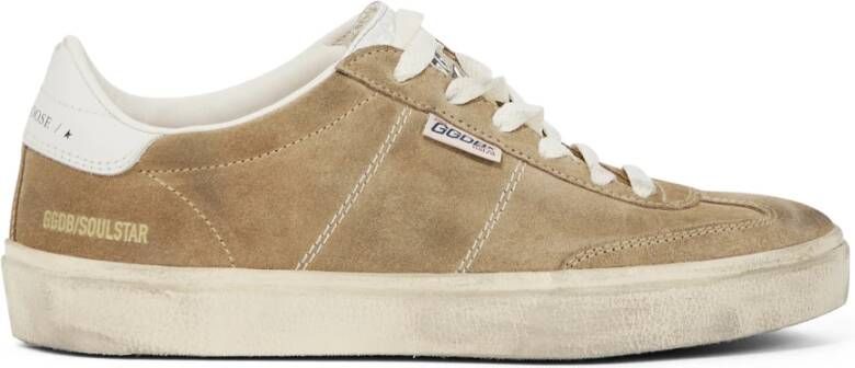 Golden Goose Soul-star Suède Sneakers Tabak Wit Melk