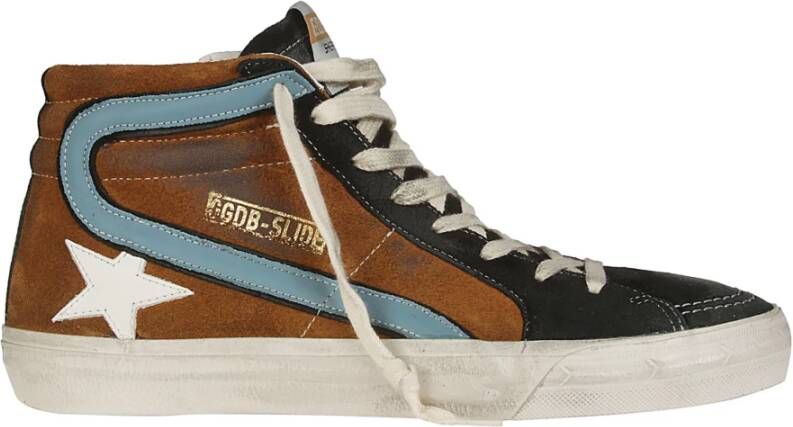 Golden Goose Bruine Leren Sneakers met Vintage Stijl