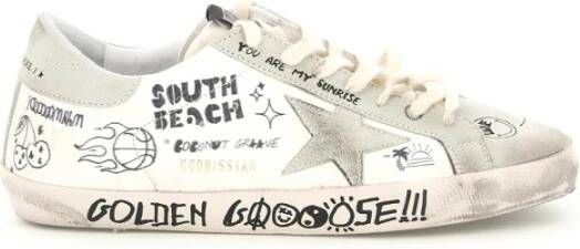 Golden Goose Super Star Grafische Print Sneakers White Heren