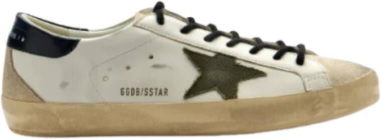 Golden Goose Super Star Groene Patch Sneakers Multicolor Heren