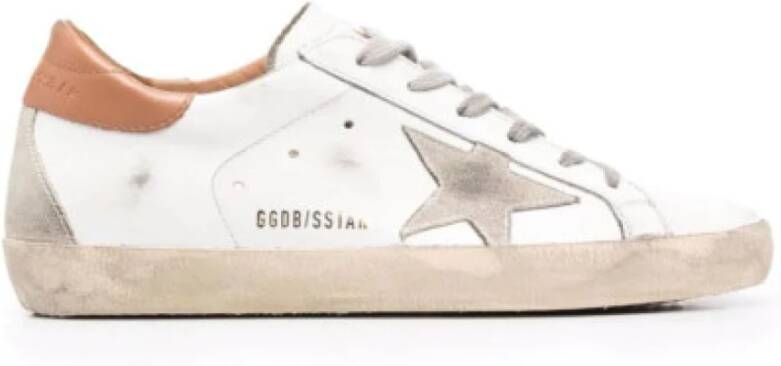 Golden Goose Super-star Leren Hak Sneakers Wit Dames