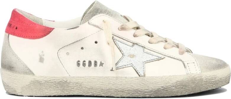 Golden Goose Super-Star Witte Leren Sneakers Multicolor Dames