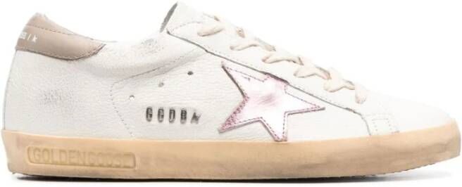 Golden Goose Super Star Leren Sneakers Wit Dames