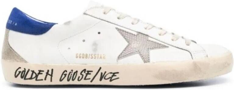 Golden Goose Super-Star Leren Sneakers Wit Heren