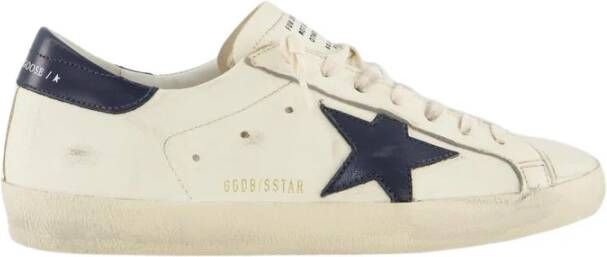 Golden Goose Super-Star Sneaker Wit Blauw