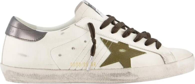 Golden Goose Super-Star Sneaker Wit Groen