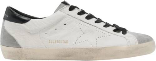Golden Goose Vintage Lage Sneakers met Leren Details White Heren