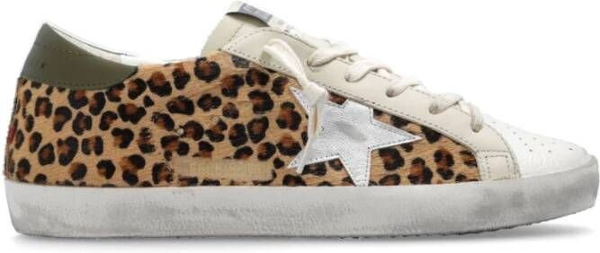 Golden Goose Low-Top Sneakers Super Star Sneakers Leather Printed in bruin