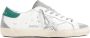 Golden Goose Heren Lichtblauwe Lamsskin Jas met Witte Mouwen Wit Heren - Thumbnail 1