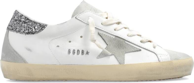 Golden Goose Leren lage sneakers met contrasterende hiel White Dames