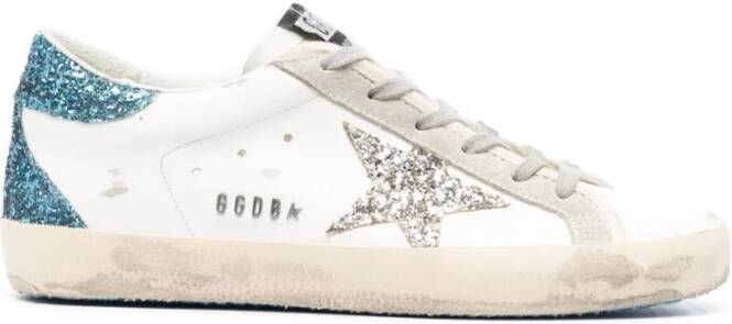 Golden Goose Super-Star Versierde Leren Sneakers Wit Dames