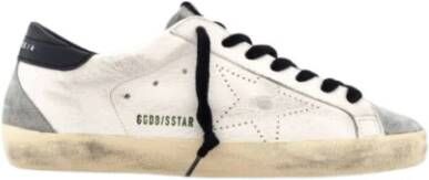Golden Goose Super-Star Wit Grijs Zwart Leren Sneakers