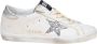Golden Goose Superstar Leren Sneakers met Glitterster White Dames - Thumbnail 1