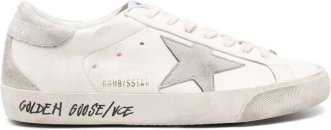 Golden Goose Superstar Nappa Star Suede Sneakers White Heren