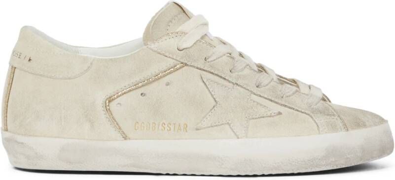 Golden Goose Superstar Suede Sneakers met Glitter Piping