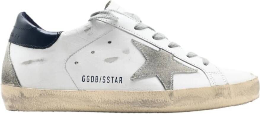 Golden Goose Superstar White Blu Sneakers White Heren