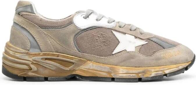 Golden Goose Taupe Silver White Running Dad Sneakers Multicolor Heren