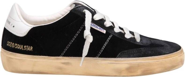 Golden Goose Velvet & Suede Zwarte Sneakers Black Dames