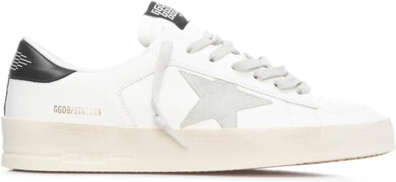 Golden Goose Verbeter je sneaker game met 10220 White Ice Black Stardan Leren Bovenwerk Suède Ster Glanzende Leren Hak Sneakers White Heren