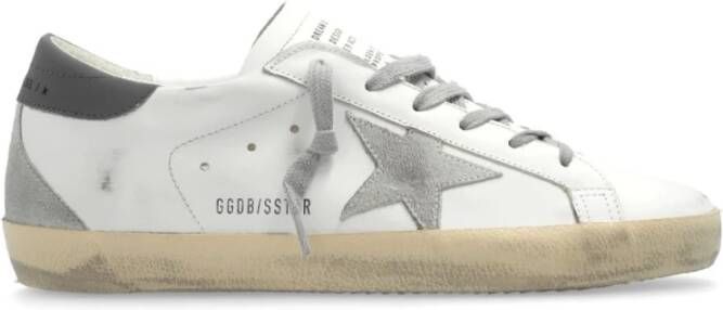 Golden Goose Verontruste Leren Sneakers White Dames