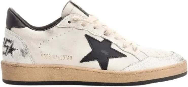 Golden Goose Witte Leren Sneakers met Vintage Afwerking White Dames