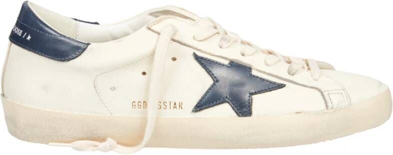 Golden Goose Vintage Bruine Sneakers met Blauwe Ster White Heren