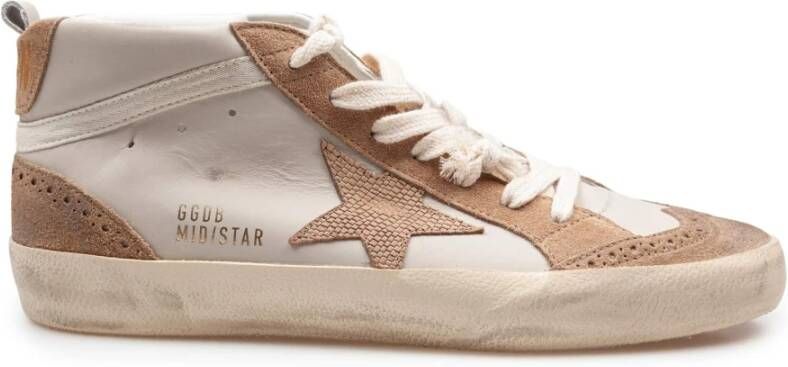 Golden Goose Low-Top Sneakers Grey Mid Star Sneakers in grijs
