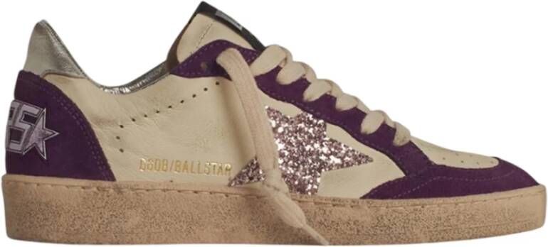 Golden Goose Vintage Glitter Logo Sneakers
