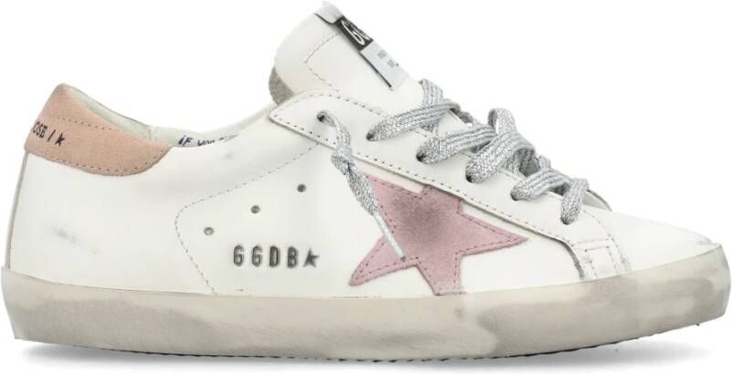 Golden Goose Vintage Lage Sneakers in Wit Antique Pink White Dames
