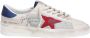 Golden Goose Vintage Stardan Leren Sneakers Wit Blauw Rood White Heren - Thumbnail 1