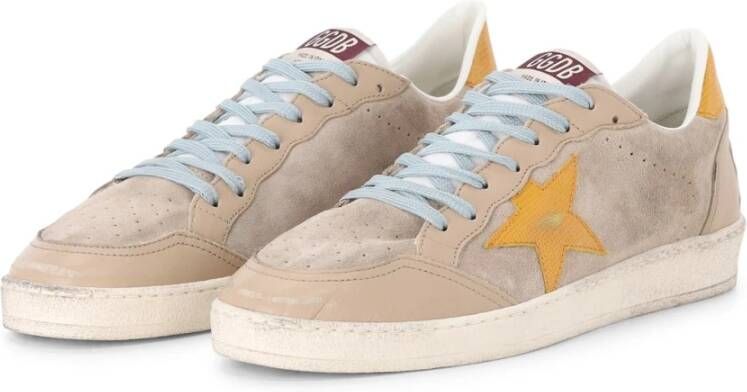 Golden Goose Vintage stijl sneaker met velours leer