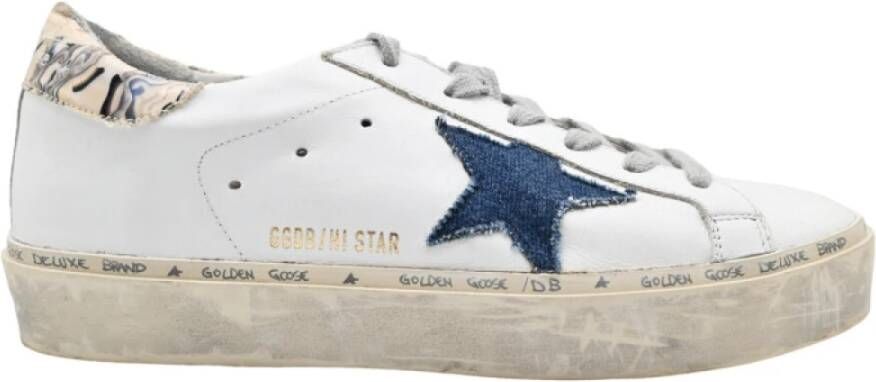 Golden Goose Wit Blauw Jeans Sneakers White Dames