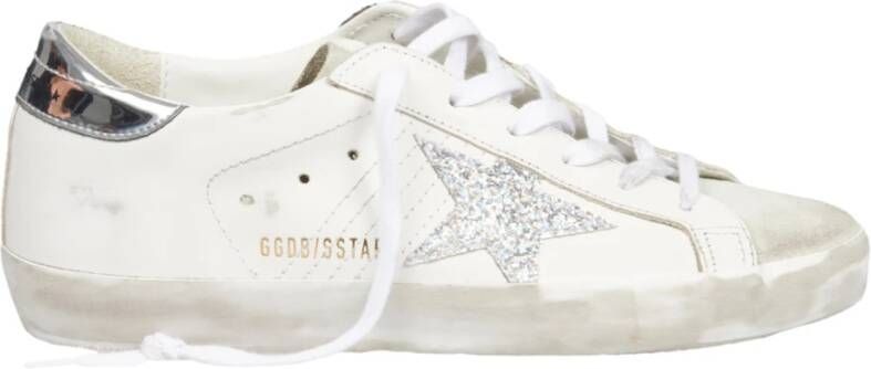 Golden Goose Wit Glitter Ster Sneakers Vintage Effect Multicolor Dames