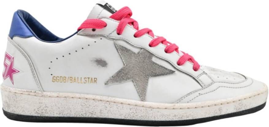 Golden Goose Wit Grijs Paars Ster Sneakers White Dames