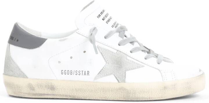 Golden Goose Wit IJs Donkergrijs Superstar Sneakers White Dames