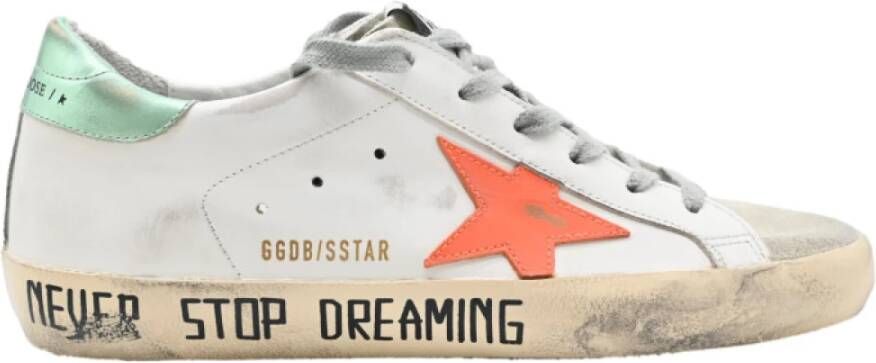 Golden Goose Wit Oranje Pastel Superstar Sneakers Multicolor Heren