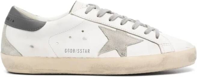 Golden Goose Witte en Grijze Leren Sneakers