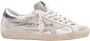 Golden Goose Witte en zilveren leren sneakers White Heren - Thumbnail 1