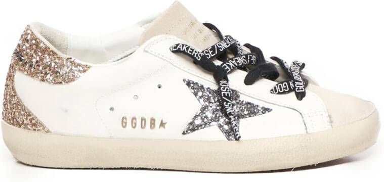 Golden Goose Witte Glitter Veterschoenen
